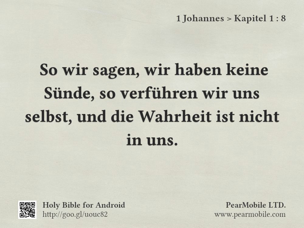 1 Johannes, Kapitel 1:8